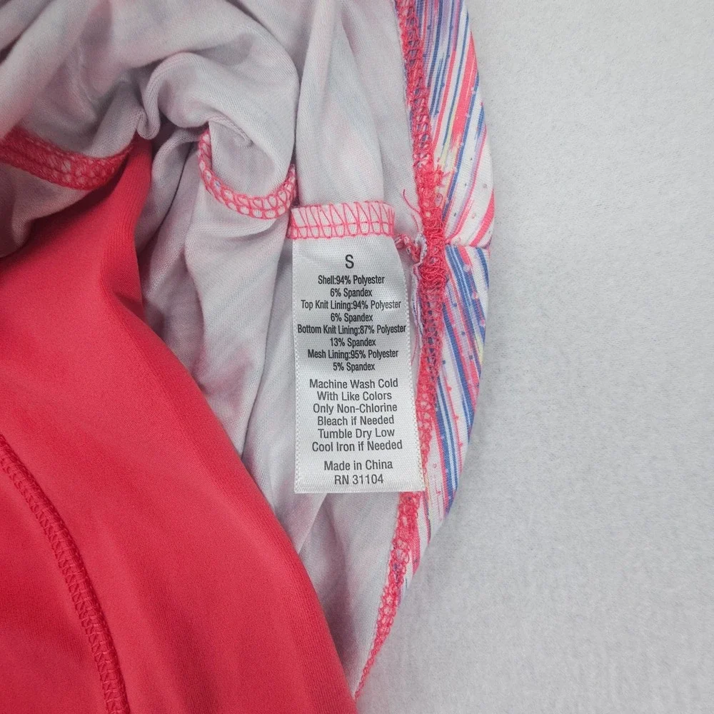 Zelos Athletic Dress Womens Small Pink Striped Built In Shorts Pickleball Tennis